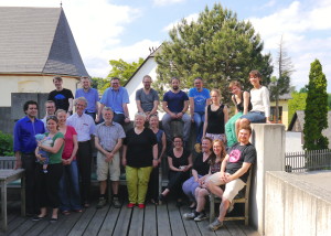 STS Summer School 2015 Department staff and PhD students with international guest commentators Wiebe Bijker and John Law.